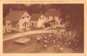 Hillsboro New Hampshire Derring Community Center Antique Postcard K97145