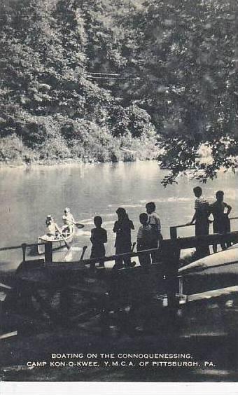 Pennsylvania Pittsburg Boating On The Connoquenessing Camp Kon-O-Kwee Artvue