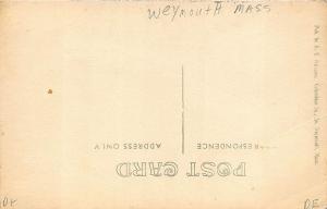 Weymouth MA Airport Airplane N. E. Williams publisher RP Postcard