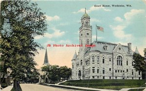 WI, Waukesha, Wisconsin, Court House Building, 1919 PM, EC Kropp No 18140