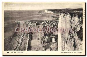 Postcard Old Treport General view taken Cliffs