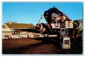 c1950 Fresno Air Terminal Building Passenger Airplane Presno California Postcard