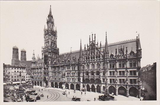 Germany Muenchen Rathaus Real Photo