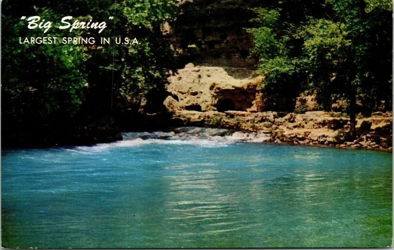 Big Spring Largest In US Ozark Mountains Van Buren MO Postcard Mike Roberts VTG  