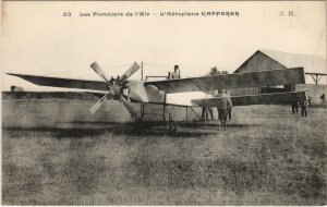 PC AVIATION, L'AÃROPLANE KAPFERER, Vintage Postcard (b38140)