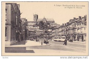 Boulevard De La Sauveniere Et l'Eglise St. Martin, Liege, Belgium, 1900-1910s