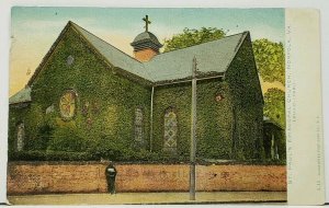 VA St. Paul's Episcopal Church Norfolk Va Glitter Decorated udb Postcard I13