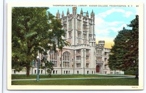 1934 Thompson Memorial Library Vassar College Poughkeepsie NY Posted Postcard