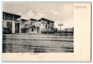 c1905 View of La Gare Djibouti East Africa Unposted Antique Postcard