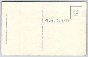 Carlisle Pennsylvania~Dickinson College~Denny Hall~Clock Tower~Linen Postcard