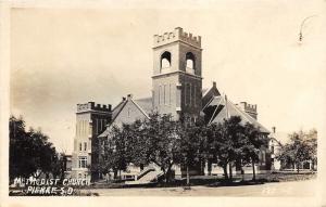 Pierre South Dakota~Methodist Church~Unpaved Street~c1910 Real Photo-RPPC