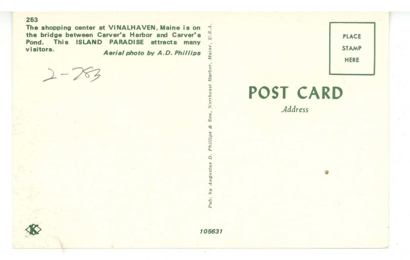 ME - Vinalhaven. Bird's Eye View