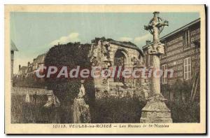 Old Postcard Veules Roses Ruins of St Nicolas