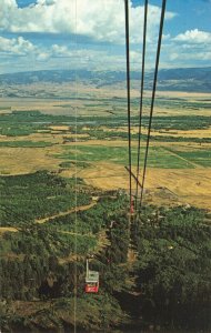 Postcard Teton Village Aerial Tram Wyoming