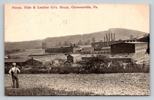 1908  Pennsylvania  Hide & Leather Company  Curwensville Postcard