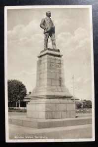 Mint Southern Rhodesia Real Picture Postcard Rhodes Statue Salisbury