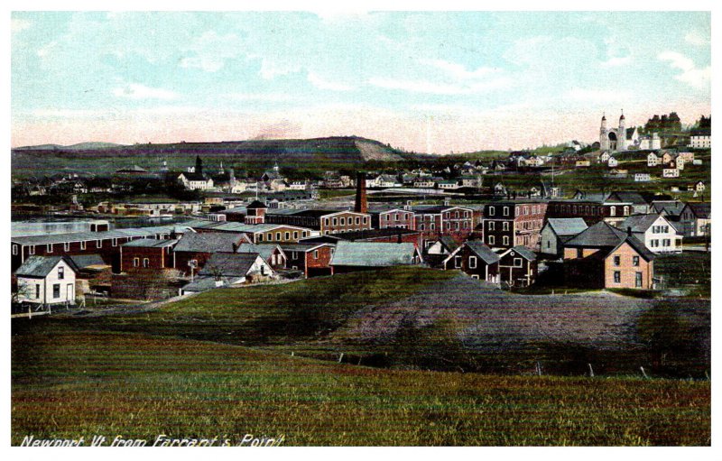 Vermont  Newport Aerial view from Farrant's  Point