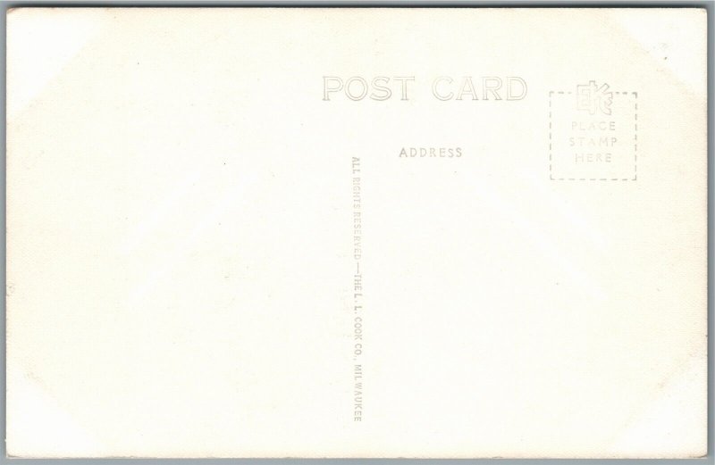 MILTON JCT WI MASONIC TEMPLE VINTAGE REAL PHOTO POSTCARD RPPC