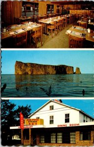 VINTAGE POSTCARD SCENES FROM BIARD'S RESTAURANT AT PERCE QUEBEC 1960s