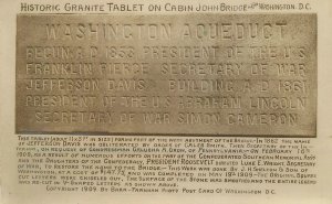 Postcard Washington DC RPPC Photo C-1910 Historic Granite Tablet Cabin 22-13058