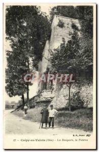 Crepy en Valois - Les Remparts Postern Old Postcard