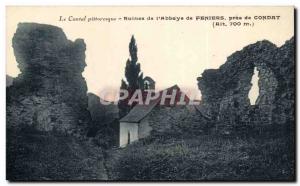 Old Postcard Picturesque Cantal From Ruins & # 39Abbaye From Feniers Pres De ...