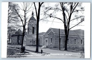 Clarksville AR Postcard RPPC Photo First Methodist Church & Educational Bldg.