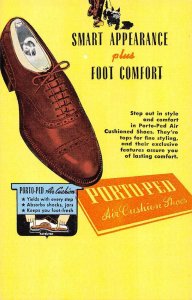 Porto-Oed Air Cushion  Men's Shoes Advertising Vintage Postcard AA7054