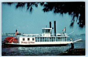 RIVIERA BEACH, Singer Island Florida FL ~ Riverboat ISLAND QUEEN c1970s Postcard
