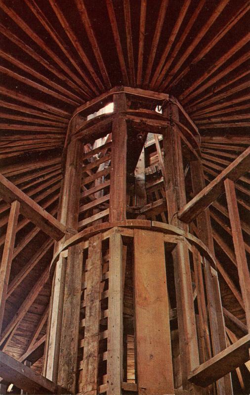 MA - Pittsfield. Hancock Shaker Village. Round Stone Barn Interior