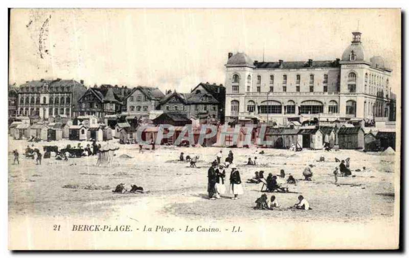 Old Postcard Berck Beach The Beach Casino