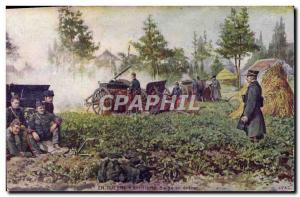 Old Postcard Belgian Artillery In Action Army