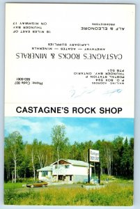 Thunder Bay Ontario Canada Postcard Castagne's Rock Shop & Minerals Vintage