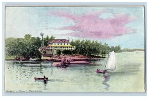 1900-10 Hamils Point Muskoka Canadian Vintage Postcard F28E