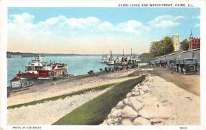 Cairo Illinois Cairo Levee and Water Front Antique Postcard J46076