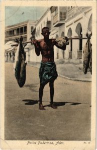 PC NATIVE FISHERMAN ADEN ETHNIC TYPES YEMEN (a31907) 