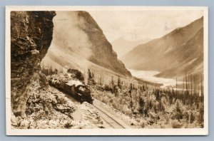 CANADIAN RAILROAD TRAIN RAILWAY ANTIQUE REAL PHOTO POSTCARD RPPC