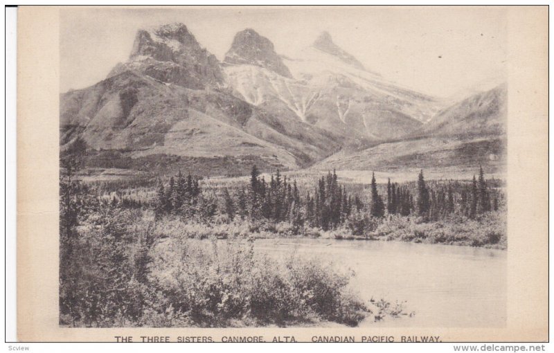 Canadian Pacific Railway, The Three Sisters, CANMORE, Alberta, Canada, 1910-1...