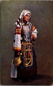 Bosnia And Herzegovina Traditional Dress Vintage Postcard 09.68