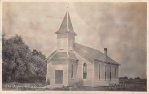 Modale Iowa Christian Church Real Photo Antique Postcard J79299
