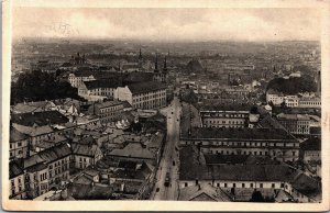 Czech Republic Olomouc Pohled s dómské věže Vintage Postcard C065