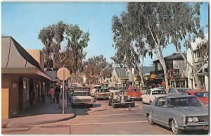 1960s Cars Street Scene BALBOA ISLAND, CA Newport Harbor Orange County Postcard