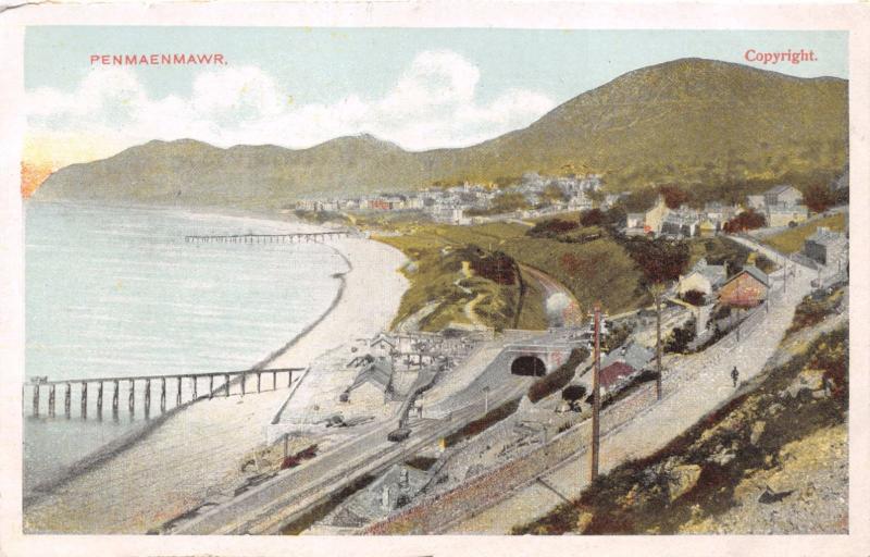 PENMAENMAWR CONWY WALES UK PANORAMA POSTCARD