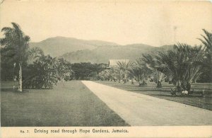 C-1910 Driving Road Hope Gardens Jamaica #7 Postcard 11273