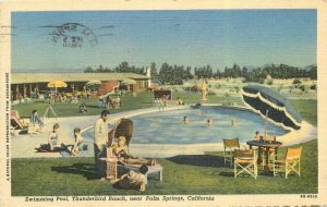 Palm Springs California Thunderbird Ranch Swimming Pool Postcard 21-10651