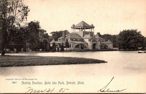 Michigan Detroit Belle Isle Park Skating Pavilion 1905 Rotograph