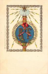 Heraldic Republic of France R F Chromograph Raphael Tuck Postcard
