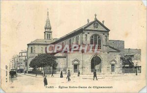 Postcard Old Paris Eglise Notre Dame de Clignancourt