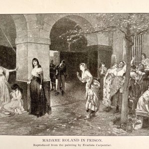 Madame Roland In Prison Victorian Print 1901 Woman History Ephemera DWP4C