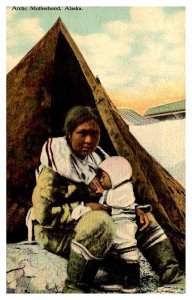 Postcard INDIAN SCENE State Of Alaska AK AP9356